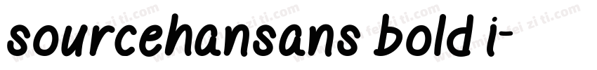 sourcehansans bold i字体转换